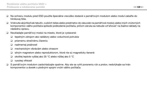 Sony VPCS13A7E - VPCS13A7E Mode d'emploi Slovaque