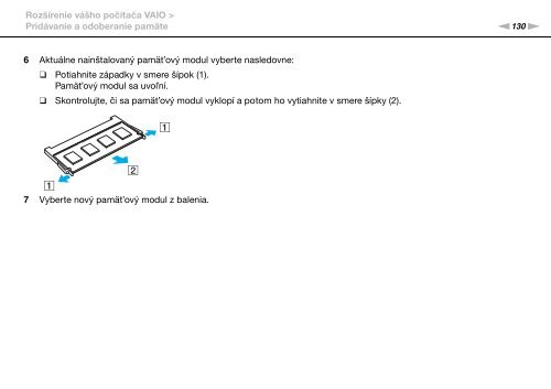 Sony VPCS13A7E - VPCS13A7E Mode d'emploi Slovaque