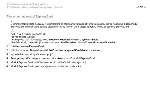 Sony VPCS13A7E - VPCS13A7E Mode d'emploi Slovaque