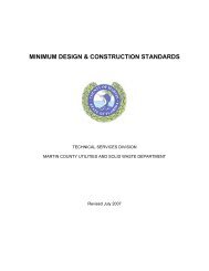 minimum design & construction standards - Martin County, Florida