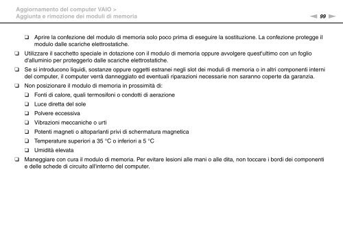 Sony VGN-NW26EG - VGN-NW26EG Mode d'emploi Italien