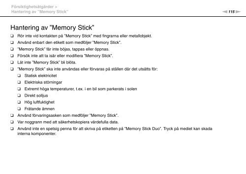 Sony VGN-NW26EG - VGN-NW26EG Mode d'emploi Su&eacute;dois