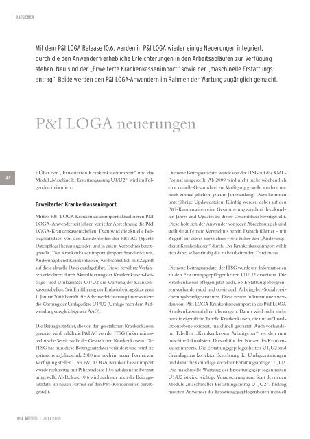 P&I NEWS 03_2010 _v2_Layout 1 - Personal & Informatik AG