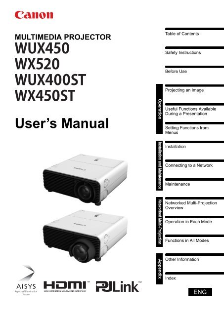 Canon REALiS WUX450 - REALiS WUX450