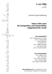 3. juni 2006 - Hochschule für Musik Hanns Eisler Berlin