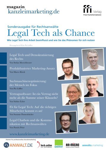 eMagazin kanzleimarketing.de "Legal Tech als Chance"