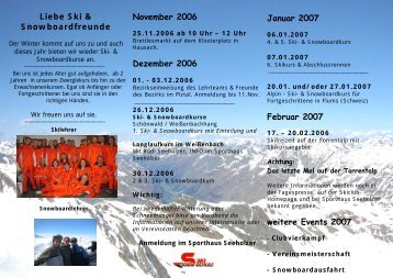 Liebe Ski & Snowboardfreunde - Ski-Club-Hausach eV