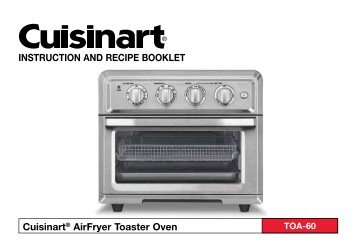 Cuisinart Air Fryer Toaster Oven -TOA-60 - MANUAL