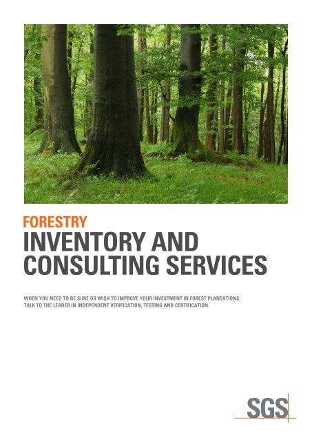 forestry inventory and consulting services - SGS