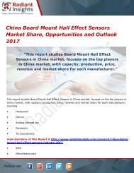 China Board Mount Hall Effect Sensors Market Analysis, Growth, Industry Outlook and Overview 2017