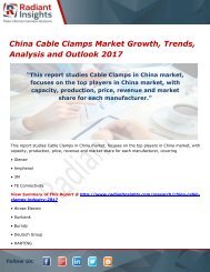 China Cable Clamps Market Trends and Analysis, Outlook 2017