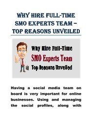 Why Hire Full-Time SMO Experts Team – Top Reasons Unveiled