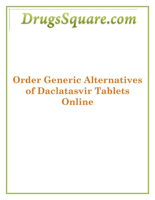 Buy Generic Alternatives of Daclatasvir 60 mg Tablets Online