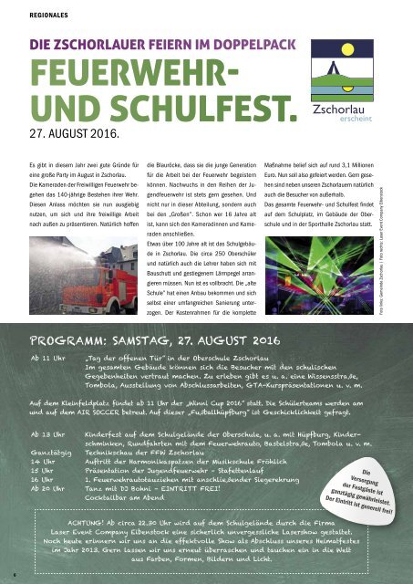 Stadtwerke Aue Magazin - Ausgabe Sommer 2016