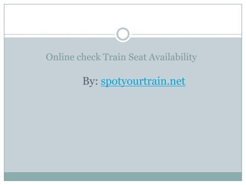 online-check-train-seat-availability