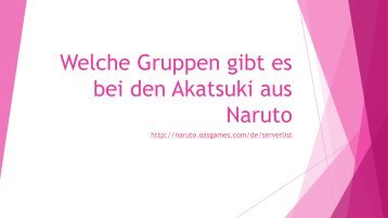 Welche Gruppen gibt es bei den Akatsuki aus Naruto