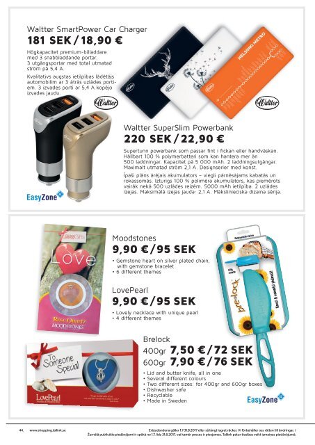 Riga-Stockholm July-August 2017 Tallink Shopping catalogue – light verison