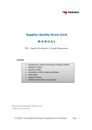 YEL-SD Supplier Score Card 2012 Manual Final - YAZAKI Europe