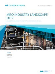 MRO IndustRy Landscape 2012 - Oliver Wyman