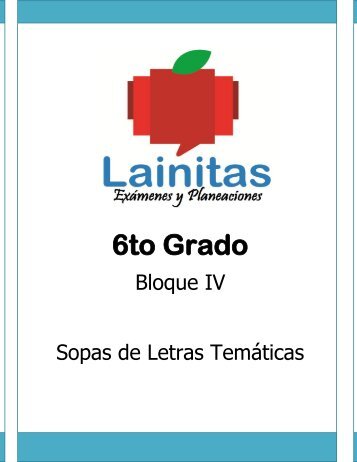 6to Grado - Bloque 4 - Sopa de Letras