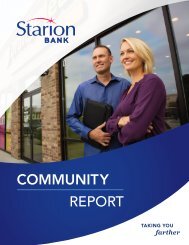 2016 Starion Bank Community Report 