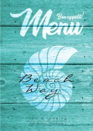 BEACH WAY @ KOH SAMUI [RESTAURANT MENU]