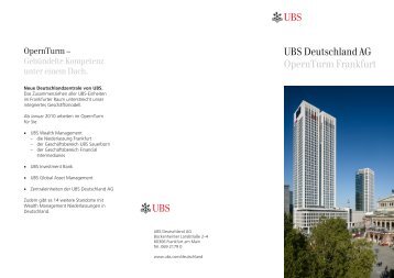 ab UBS Deutschland AG OpernTurm Frankfurt ab - Deutscher ...