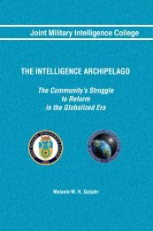 The Intelligence Archipelago - National Intelligence University