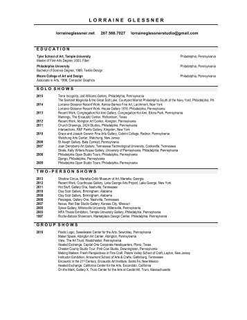 Glessner CV