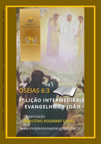 1ª Lição Intermediária - EVANGELHO DE JOÃO verso a verso