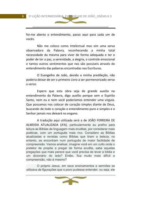 1ª Lição Intermediária - EVANGELHO DE JOÃO verso a verso