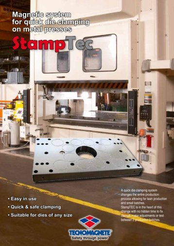 StampTec Magnetic system for quick die clamping on metal presses ...
