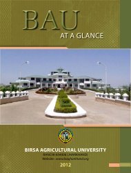 BAU At A GlAnce - Birsa Agricultural University