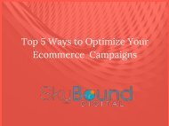 Top 5 Ways to Optimize Your Ecommerce Campaigns