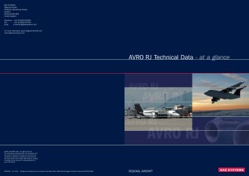Avro RJ technical data at a glance 2:Avro RJ technical data at a ...