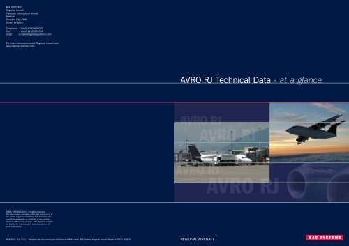 Avro RJ technical data at a glance 2:Avro RJ technical data at a ...