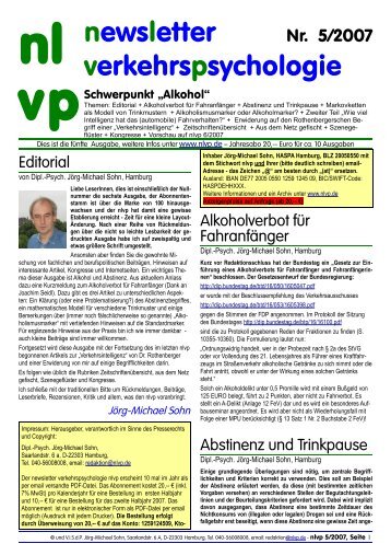 5-2007/NLVP 05-2007.pdf - newsletter verkehrspsychologie