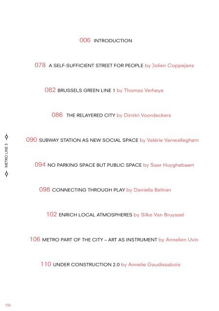 Just another metroline?! Brussels: 19 Ambitions for a layered city