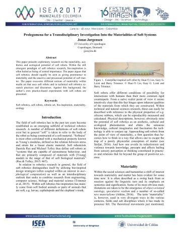 Prolegomena for a Transdisciplinary Investigation Into the Materialities of Soft Systems