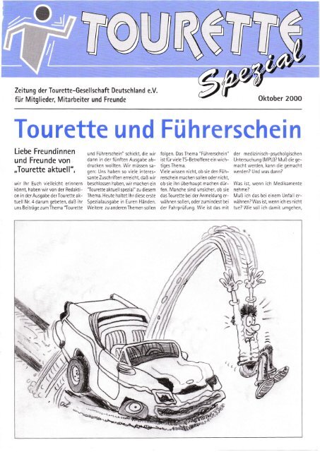 Tourette und Führerschein - Tourette-Gesellschaft Deutschland