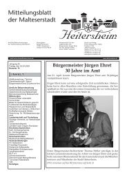 Bürgermeister Jürgen Ehret 30 Jahre im Amt