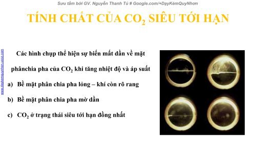 Seminar Những tiến bộ trong hóa học xanh CO2 siêu tới hạn (Supercritical CO2)