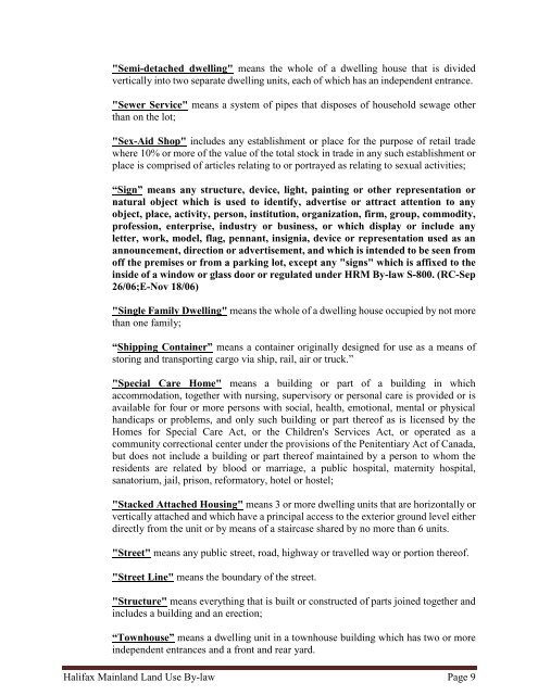 halifax regional municipality land use by-law halifax mainland