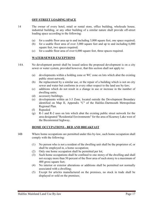 halifax regional municipality land use by-law halifax mainland