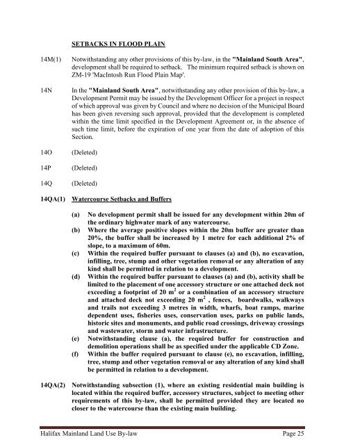 halifax regional municipality land use by-law halifax mainland