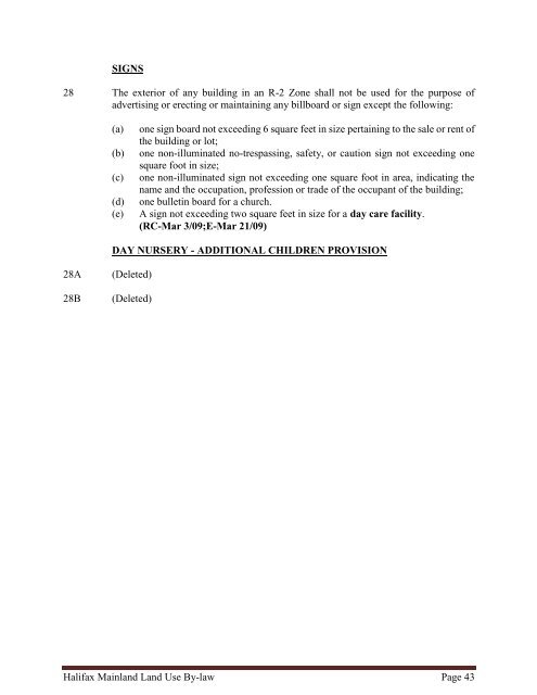 halifax regional municipality land use by-law halifax mainland