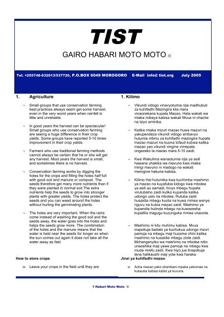 GAIRO HABARI MOTO MOTO © - TIST