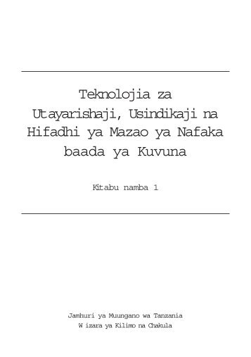 mazao ya nafaka-book 1