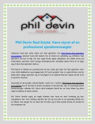 Phil Devin Real Estate: Være styret af en professionel ejendomsmægler