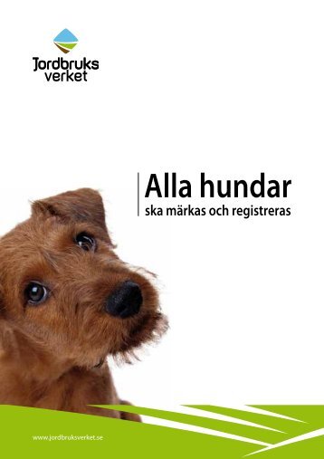 alla hundar ska märkas och registreras - Jordbruksverket